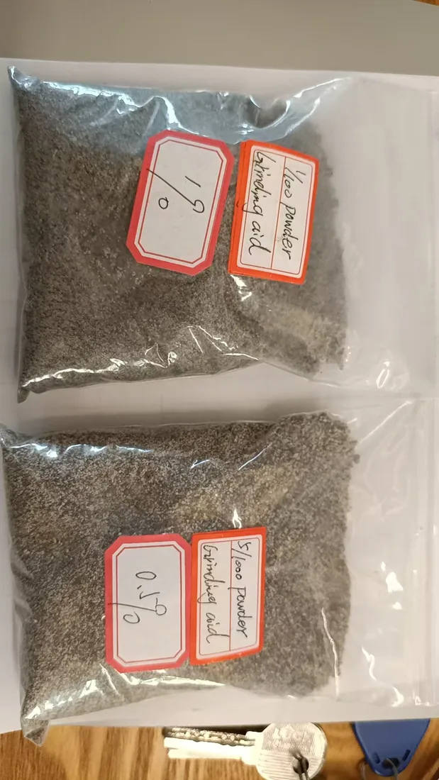 Cement grinding aid sample